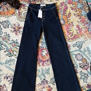 Elegant Navy Flare Jeans for Women